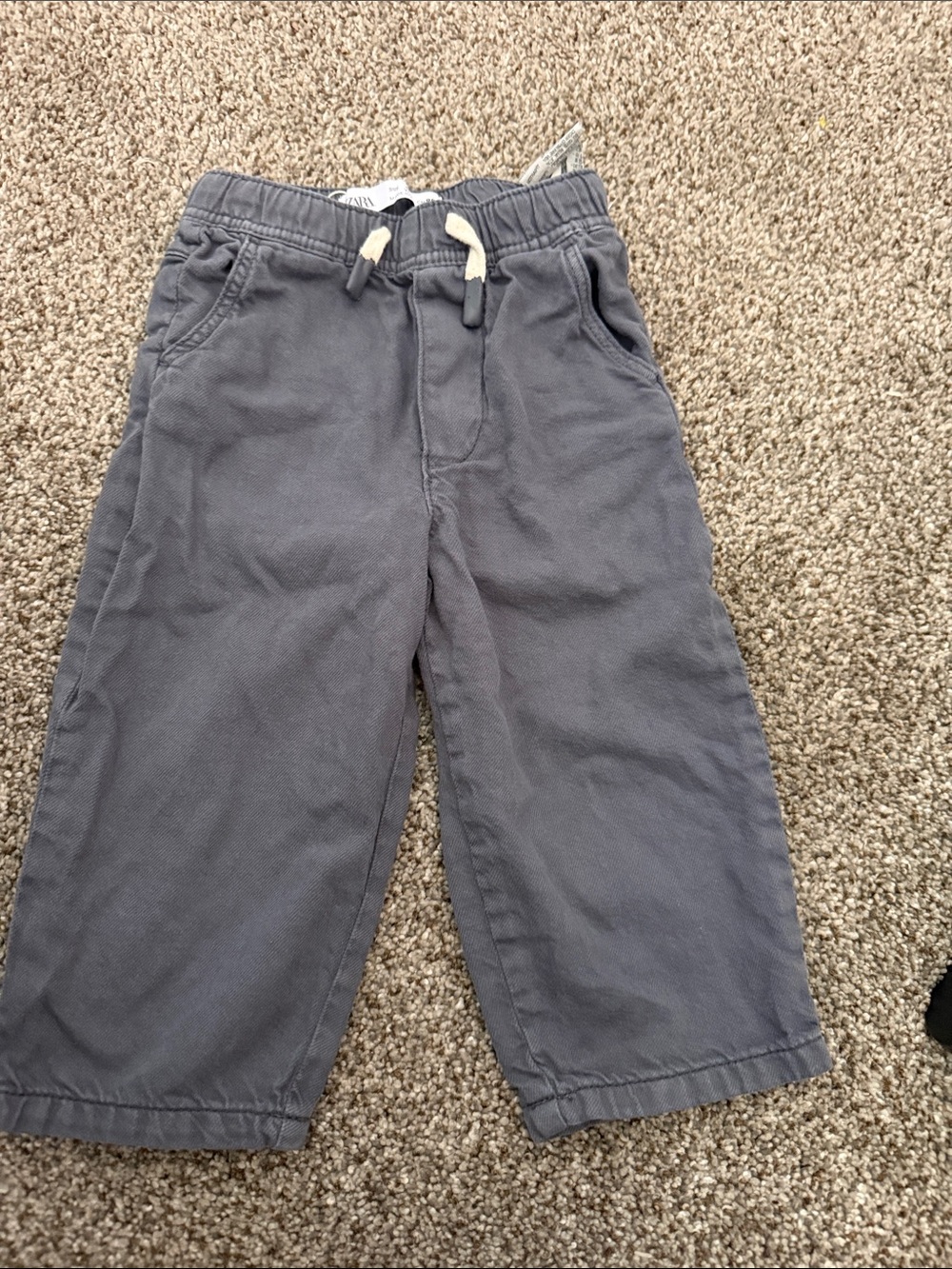 Zara Boys Gray Drawstring Jogger Pants